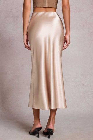 Asymmetric Wrap Midi Skirt
