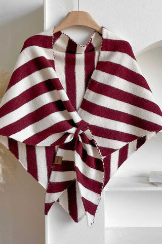 Knit Front-Tie Wrap Shawl