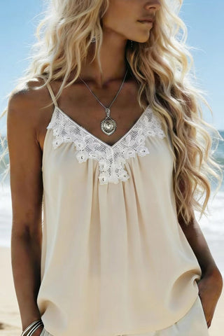 Lace Trim V-Neck Camisole