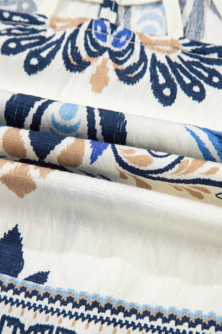 Strappy Back Boho Print Cami Top