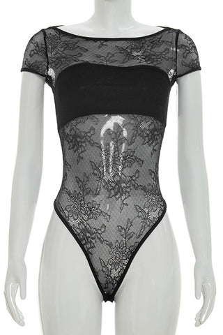 Asymmetrical Skirt Set with Lace Detail