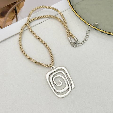 Abstract Spiral Pendant Necklace