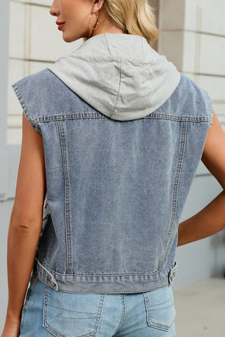 Leopard Print Patchwork Sleeveless Vest