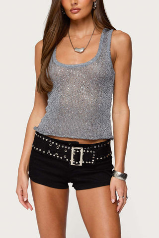 Sequin Bodycon Tank Top