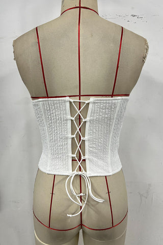 Bustier Lace-Up Tank Top