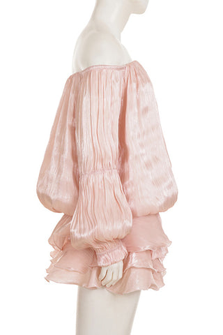 Off-Shoulder Ruffled Mini Dress