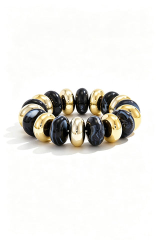 Mixed Stone and Bead Stretch Bracelet