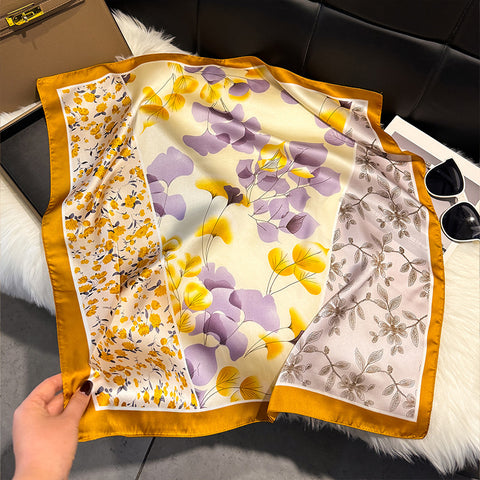 Floral-Print Square Scarf