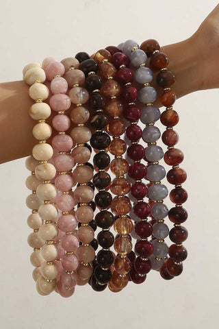 Polished Beaded Statement Necklace