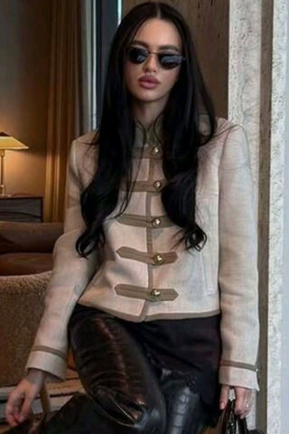 Toggle Button Cropped Shacket