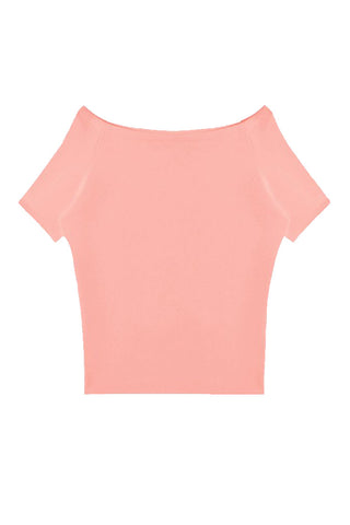 Off-Shoulder Fitted T-Shirt