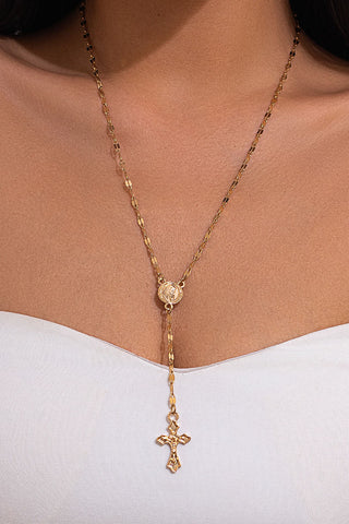 Cross Pendant Y Necklace