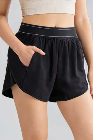 Elastic-Waist Casual Shorts