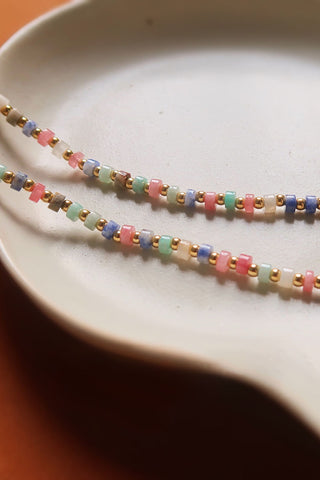 Multicolor Beaded Chain Necklace