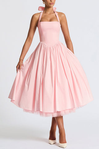 Elegant Halter Neck Evening Dress