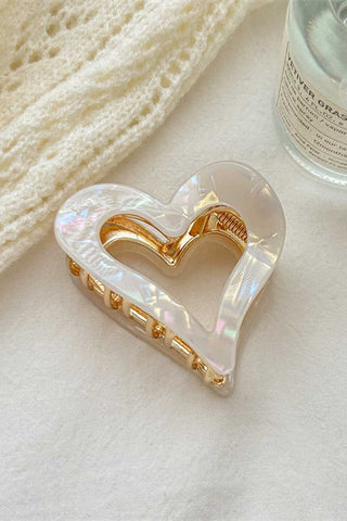 Hollow Heart-Shaped Hair Claw Clip