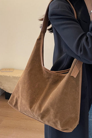 Slouchy Suede Hobo Shoulder Bag