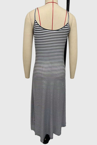 Striped Spaghetti Strap Maxi Dress