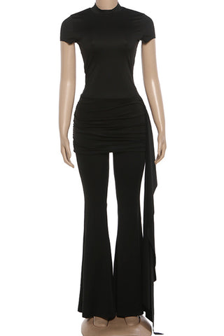 Ruched High-Waist Pants Set