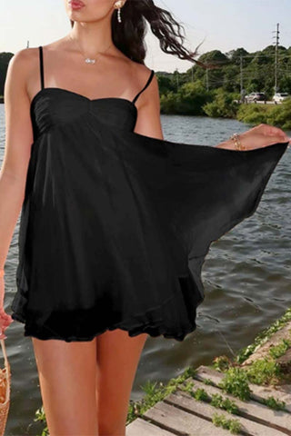 Flowy Spaghetti Strap Mini Dress