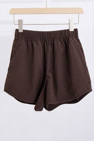 Elastic-Waist Casual Shorts