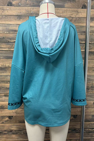 Horse Graphic Poncho Hoodie