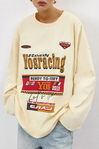 Graphic Print Crew Neck T-Shirt