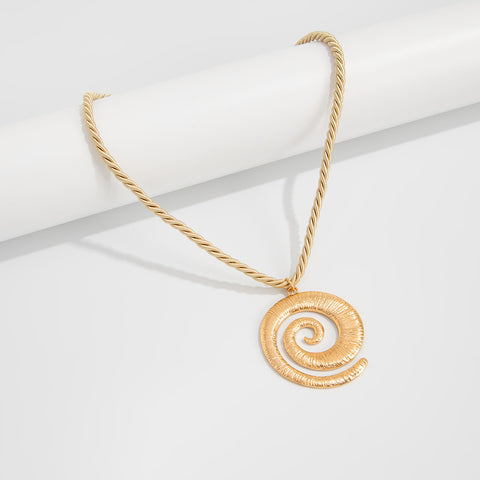 Abstract Spiral Pendant Necklace
