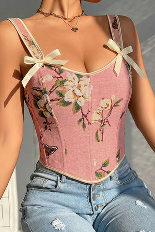 Floral Bow Strap Cami
