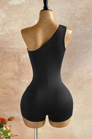 Elegant One-Shoulder Romper