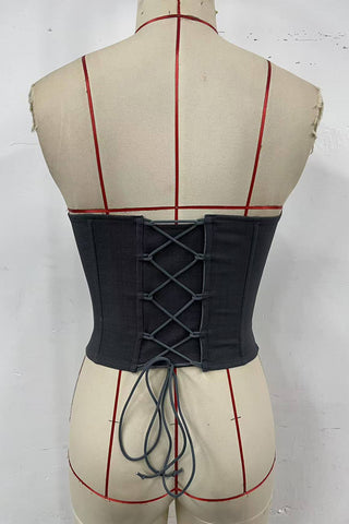Lace-Up Bustier Tank Top