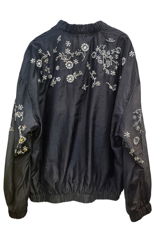 Embellished Floral Bomber Jacket
