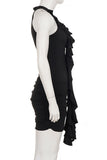 Ruffle Halter Pleated Dress