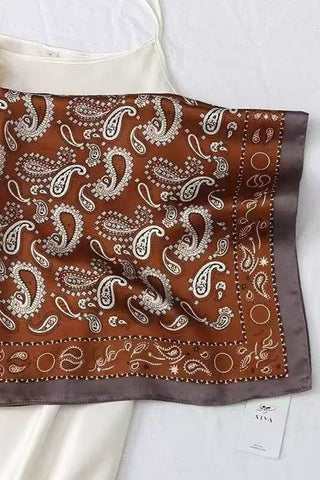 Patchwork Geometric Print Square Scarf