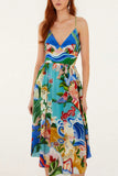Vibrant Printed Midi Dress