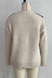 Argyle Knit V-Neck Button-Front Cardigan