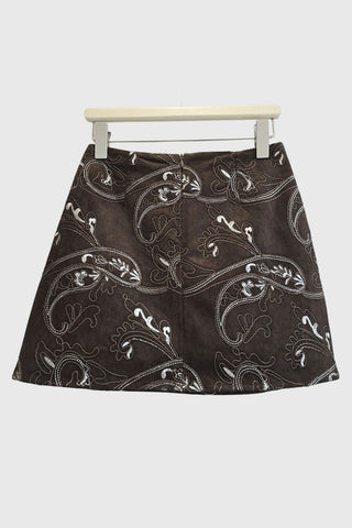 Paisley A-Line Mini Skirt