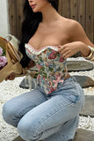 Floral Bustier Tank Top
