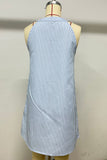 Striped Sleeveless Casual Dress