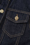 Collared Button-Front Denim Vest
