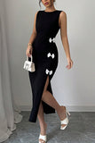 Elegant Bow Accent Casual Dress