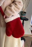 Plush Glove-Shaped Crossbody Bag