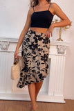 Floral Ruffled Midi Skirt