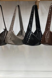 Studded Slouchy Shoulder Bag