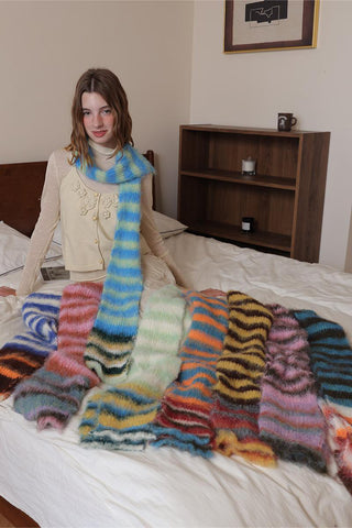 Striped Cozy Knit Scarf