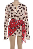 Abstract Print Bell Sleeve Mini Casual Dress