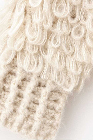 Textured Loop Knit Open Front Cardigan