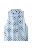 Polka Dot Bow Neck Tank Top