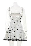 Polka Dot Strapless Fit and Flare Mini Dress