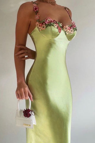 Floral Embellished Evening Gown